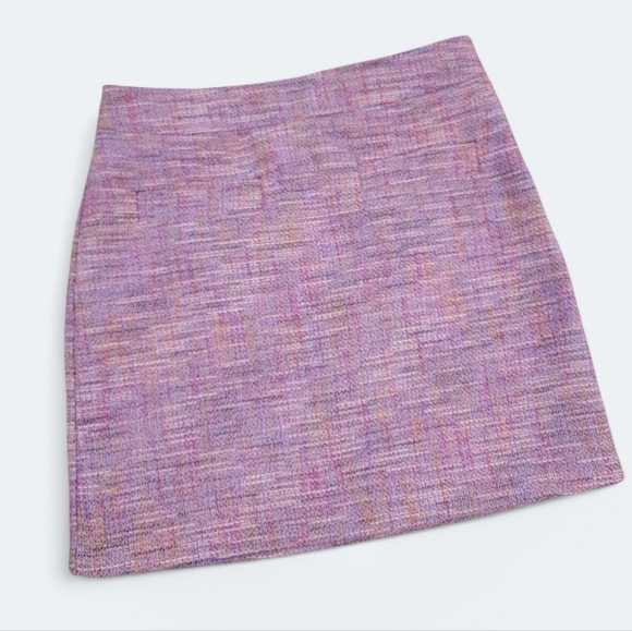 LOFT Pink Tweed Skirt Women's Size 4 Classic Career Spring Easter - Picture 1 of 12